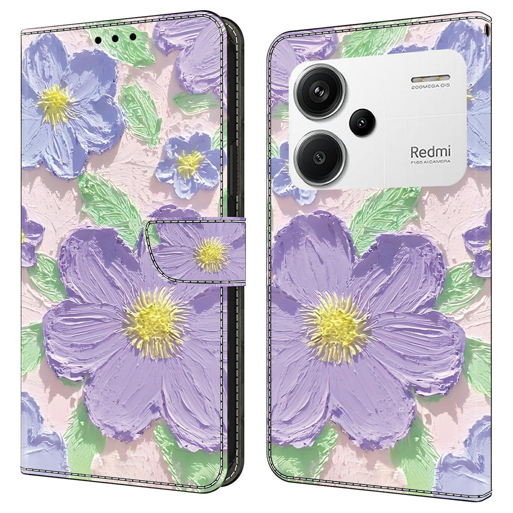 For Xiaomi Redmi Note 13 Pro+ 5G Case Pattern Printing Anti-Drop Leather Flip Wallet Phone Cover