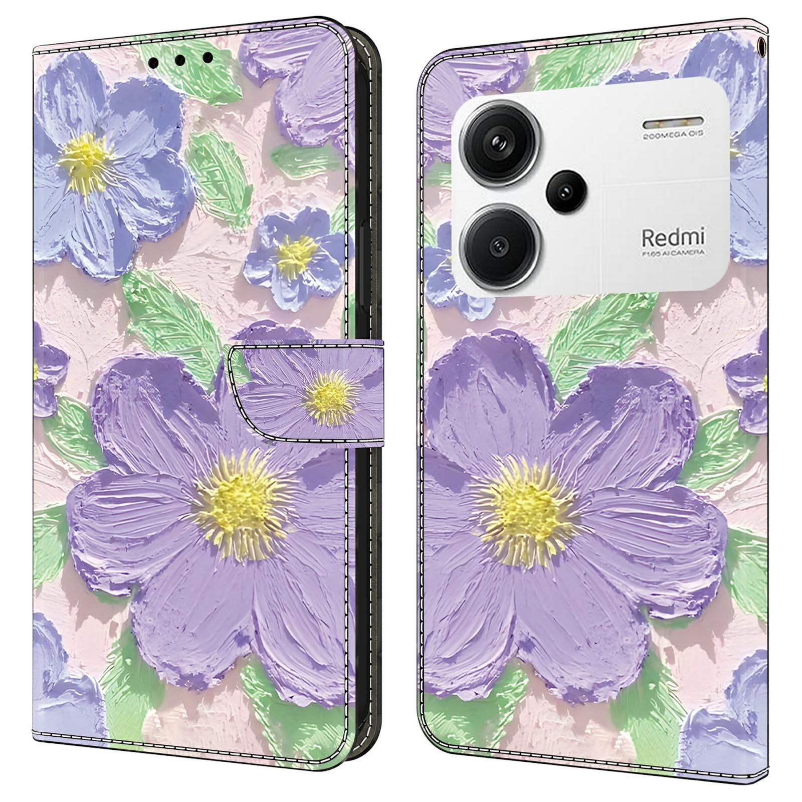 

Для Xiaomi Redmi Note 13 Pro+ 5G Чехол С рисунком Печать Противоударный Кожаный Чехол-книжка Кошелек Чехол для телефона A