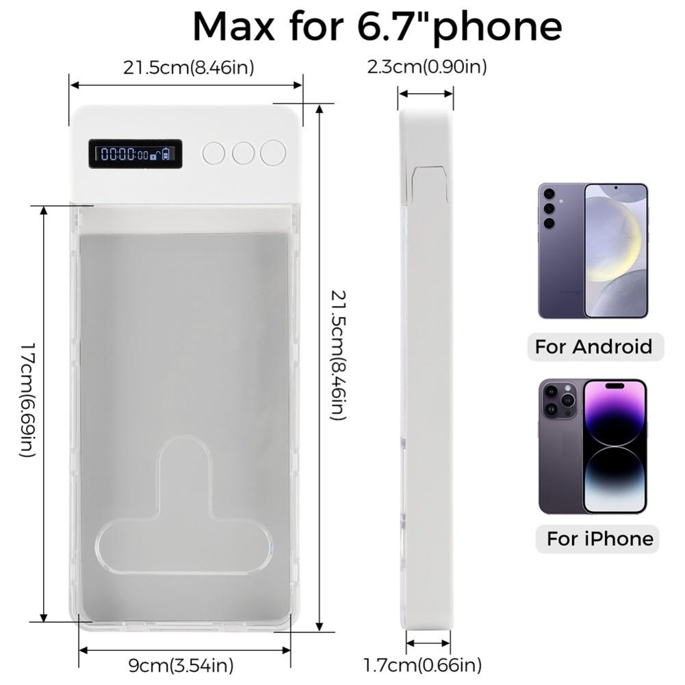 99-Hour Timer Phone Lock Box For Study For Meetings Compact Portable Design Timer 1 Min To 99h59m For Android Phones