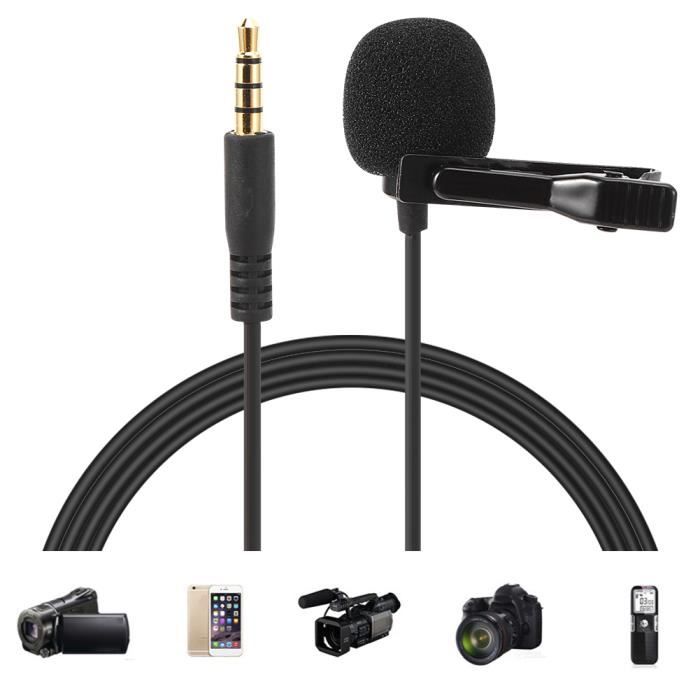 Microphone à pince mini micro de téléphone portable à revers instruments de musique omnidirectionnels -chd