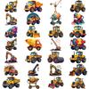 28pcs Cartoon Truck Tattoo Stickers Waterproof Temporary Tattoos for Boys Girls Body Art Arm Semi Permanent Tattoo Sticker Gifts