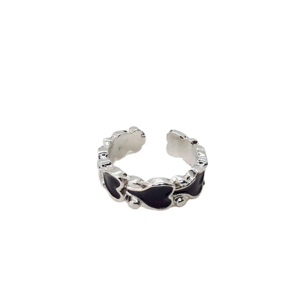 Wedding Index Finger Ring Geometric Women Rings Heart Chain Ring Korean Style Heart Stackable Rings