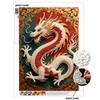 Pearl Painting 5D DIY Chinese Golden Dragon Pearl Gemstone Art Diamond Painting Kit for Adults/Beginners Gift Ideas Home Decor