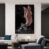 Devil and Angel Canvas Paintings Gray Character Wings Skull Posters and Prints Wall Art Pictures for Living Room Home Decoration No Frame