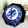 Fotbalový klub Chelsea, Deštník s automatickým otevíráním a zavíráním, 8 žeber, Přenosný, Vhodný pro muže i ženy, Pro všechna roční období Pe