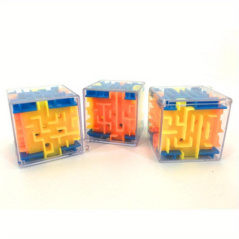 4pcs 3D Maze Kids Puzzle Toy Mini Rolling Ball Hand Game Brain Teasers Toys Children Educational Decompression Toys Novelty Toy