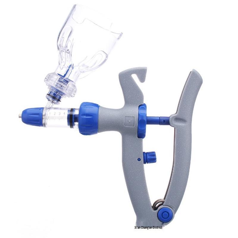 Adjustable 2/5ml Veterinary Continuous Injection Syringe for Livestock