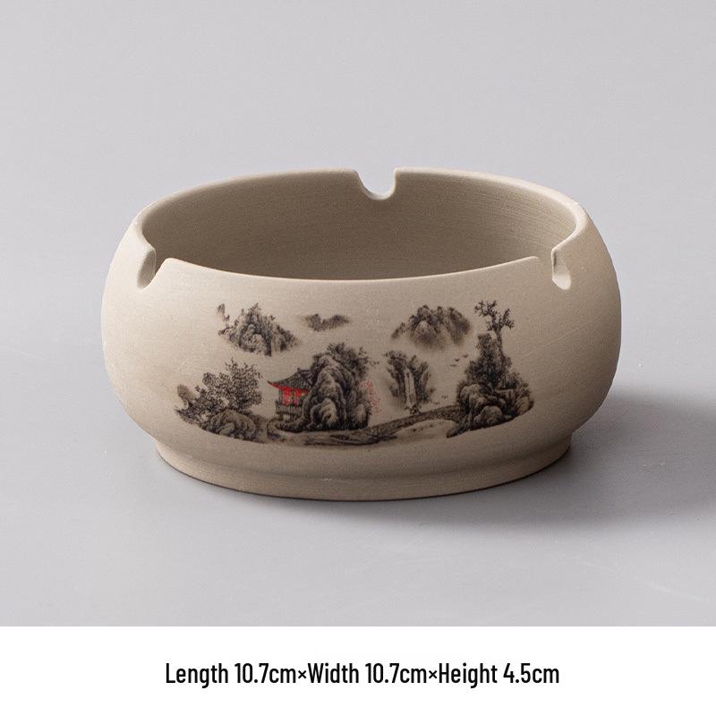 Large Vintage Ceramic Ashtray: Luxury Retro Decor for Home or Office