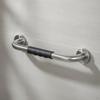 NonSlip Grab Bar with Silicone Grip | Ergonomic Finger Grooves, Polished Stainless Steel, Washroom