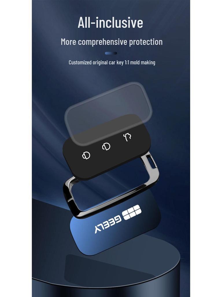 Pouzdro na klíč od auta Geely Galaxy pro L7 L6 E8 - Kovová skořepina s přezkou