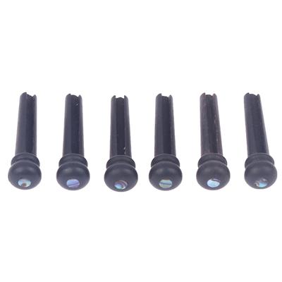 6Pcs Folk Guitar Ebony String Cone Solid String Vertebra Pegs Guitar Nails