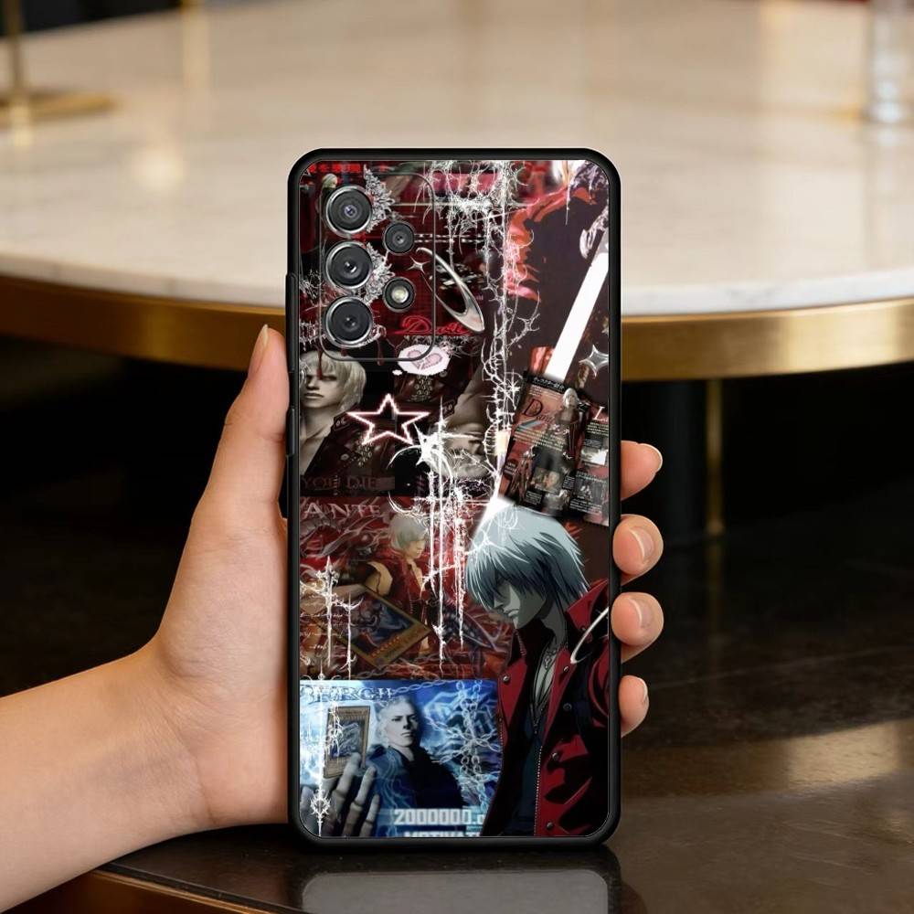 

Game D-Devil May Cry DMC Soft Silicone Black Cover Phone Case For Samsung Galaxy A73,A72,A71,A70,A53,A52,A51 Samsung a42 5g