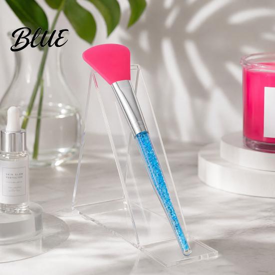 Silicone Face Mask Brush Applicator Brush Facial Mud with Non-Slip Rhinestone Handle Hairless Clay Tools
