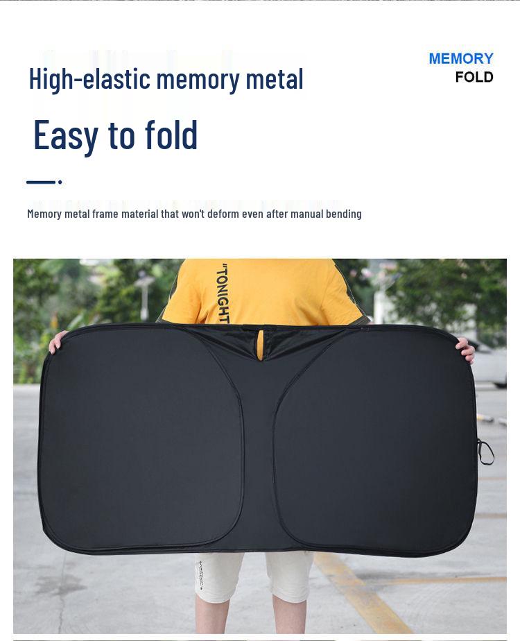 Car Front Windshield Folding Sunshade: Heat Insulation Curtain