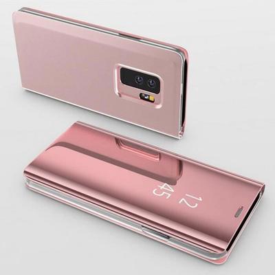 Hülle für Samsung Galaxy S10 - Klapphülle Etui Spiegel Rosa Schutz Clear View [Phonillico®