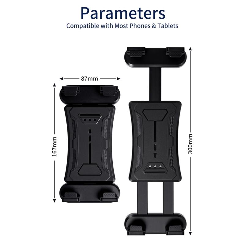 Adjustable Vehicle Cup Holder Mount For Smartphones And Tablets Up To 17inches With Secure Spring Clip