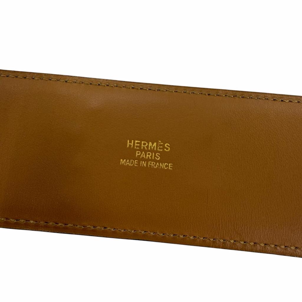 Great HERMES belt Collier de Chien 50 leather black leather Women Used