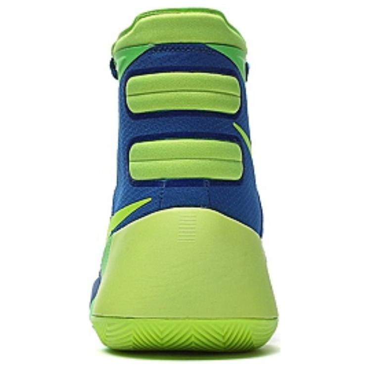 Nike Hyperdunk 2015 Shock Absorbers Slip Resistant High top Basketball Shoes Unisex Blue Green Asian Version Sneakers 749562-473