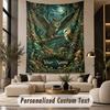 Owl Birds (202) Theme Personalized Tapestry Custom Name Text Wall Hanging Tapestry Home Background Decoration