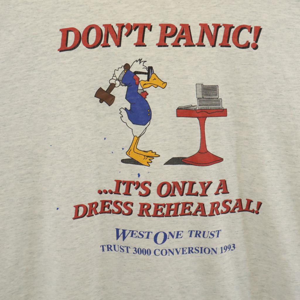 FRUIT OF THE LOOM BEST 90s Made In USA Old Message Print Short Sleeve T-shirt Men's Used