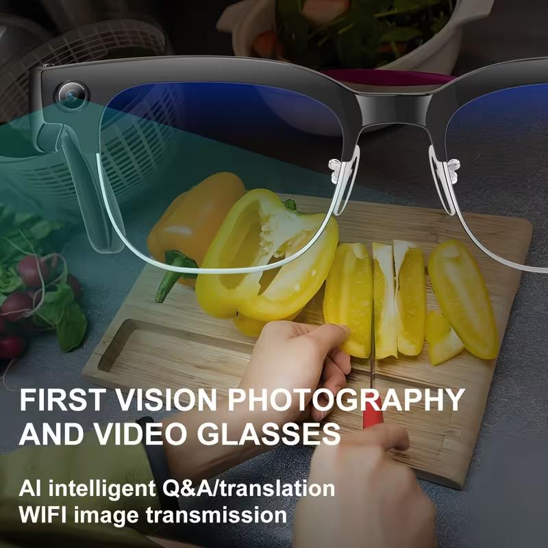 2026 New 4k HD 800W Camera Smart Glasses Men 100+Language Translation 1080P Shoot Video WIFI Transmission Music Player Call Glasses
