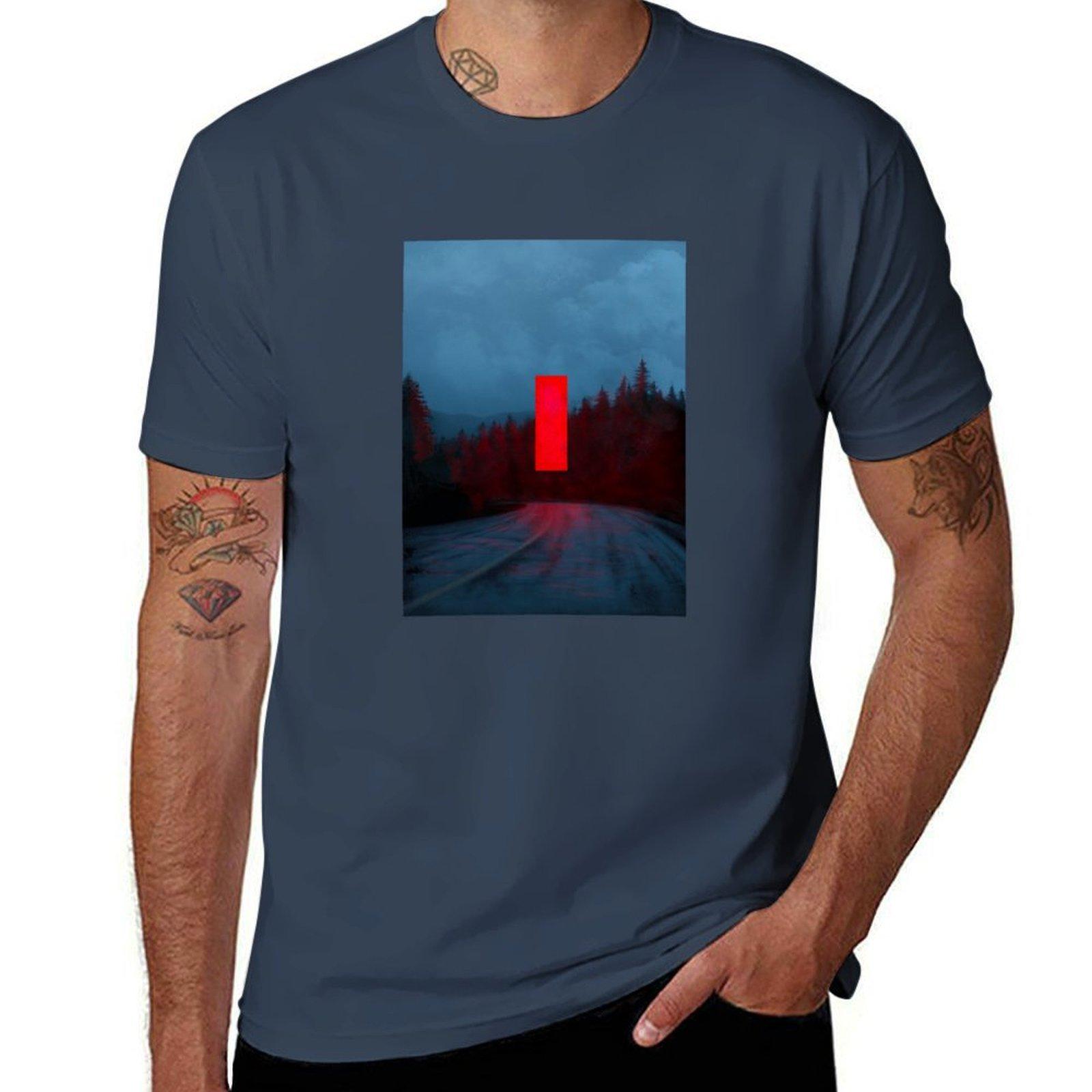 Red Monolith Tshirt Minimal Art Print Tshirt S