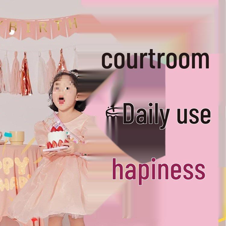 Gradient Rainbow Balloon with Crown for Girl's First Birthday Party Background Decoration