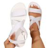 2025 Summer New Women's Shoes Large Size Fashion Wear Roman Women's Sandals Women's Flat Beach Sandals