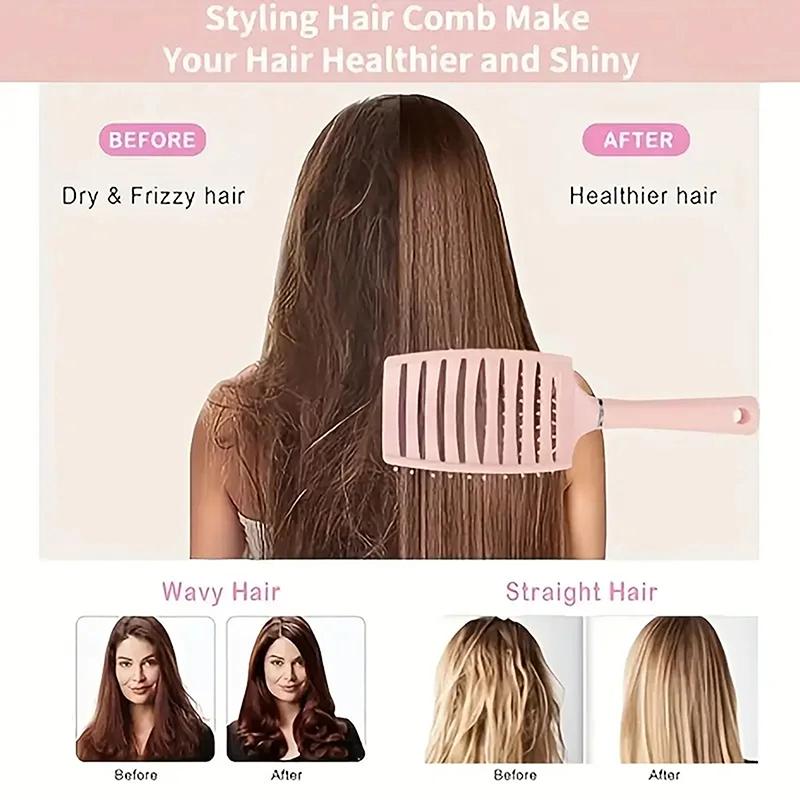 Detangling Hair Brush With Air Cushion, Anti-Static Styling Comb For Wigs & Curly Hair, Reduces Hair Loss & Boosts Root Volume