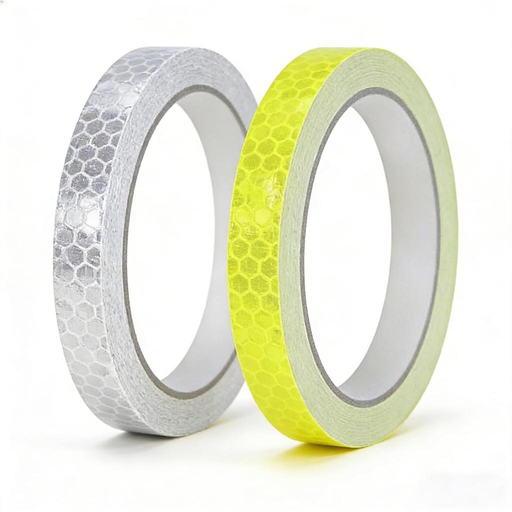 CHENLONB Reflective Tape, Fluorescent Tape, Pack of 2, 1cm X