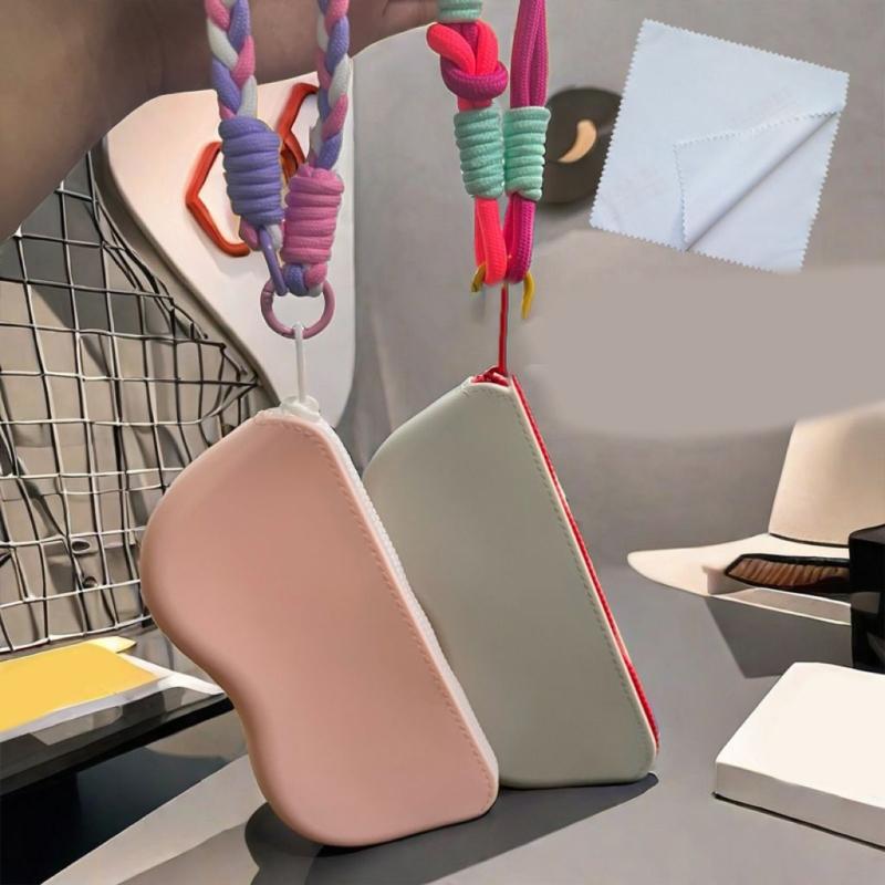 Úložný box na sluneční brýle Silikonové pouzdro na brýle Kontrastní barva Pouzdro na tužky Přenosné pouzdro na brýle Pro studenty Muže Ženy