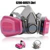 Maschera Respiratoria 6200 per Respiratore Facciale Semimaschera Chimica con Filtro 60923 per Vapori Organici Polvere di Resina Epossidica Pittura
