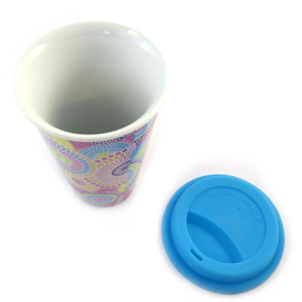 Les Trésors De Lily [N3216] - Blauer Reisebecher aus Keramik „Kathmandu“ - 15x9 cm