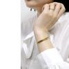 Pair of bangles and bracelets made of genuine red string stainless steel with diamonds and 24k gold (surgical (316L) plating)
