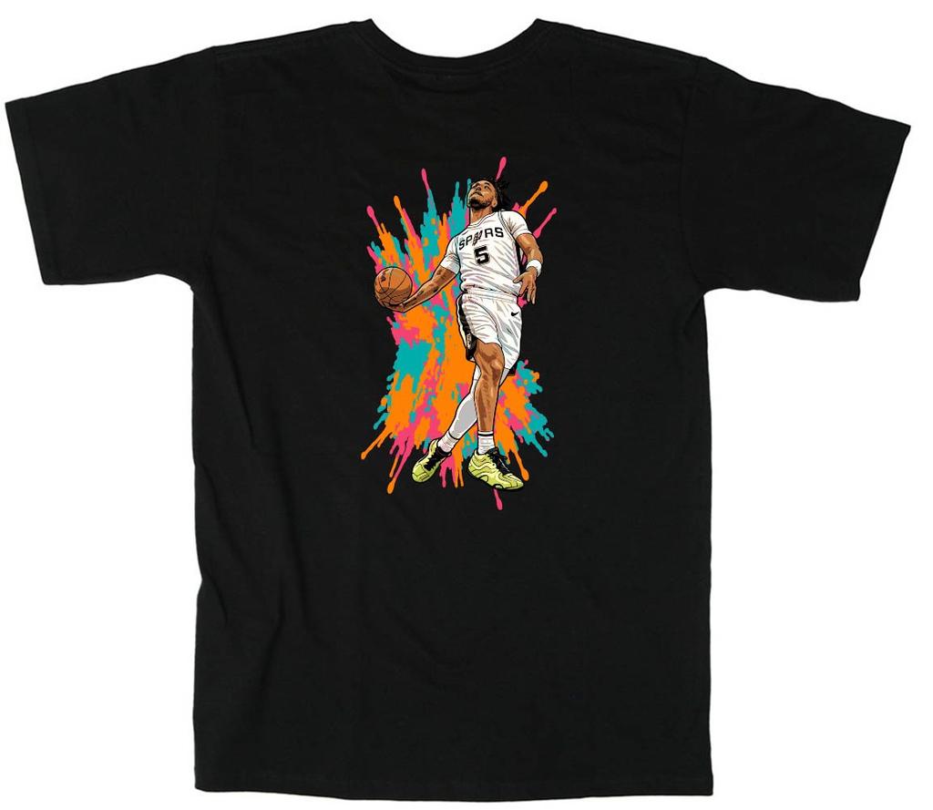 Stephon Castle Spray Paint Spurs Shirt T-Shirt Youth Medium