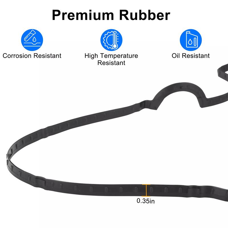 1Set Valve Cover Gasket Set For Ford Ecosport / Focus Vs50877R Vs50729 Vc4236G Black Car Accessories