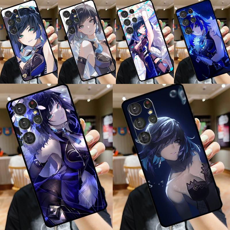 Yelan Genshin Impact Case For Samsung Galaxy S21 S22 S23 S24 Ultra Note 20 Note 10 S8 S9 S10 Plus S20 FE Cover
