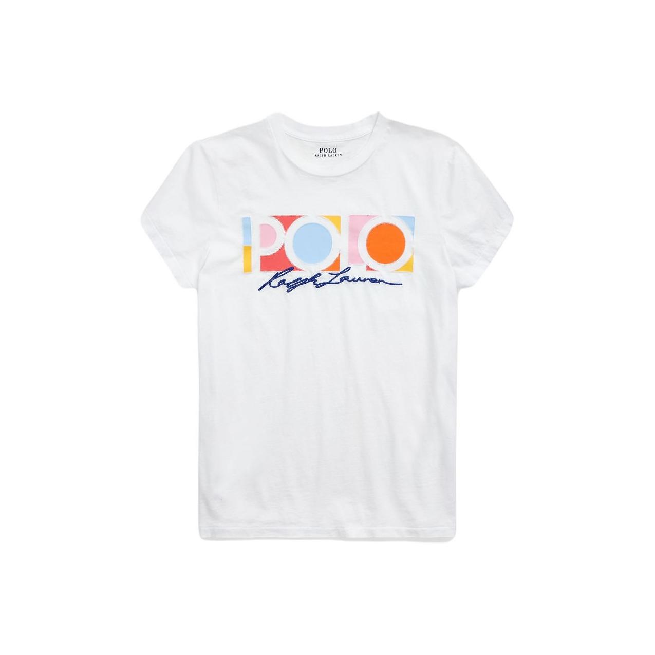 

Polo Ralph Lauren Футболка с принтом, с круглым вырезом, прямого кроя, с коротким рукавом, женская, белая 211856637-001 XS