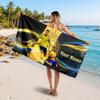Cristiano Ronaldo Custom Beach Towel, Personalized Name Text Print, Football Logo Soft Quick‑Dry Towel Holiday Gift