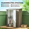 5ft x 3ft Metal Garden Storage Shed, Outdoor Tool Shed with Sloped Roof, Lockable Door for Tools, Equipment, Light Grey