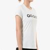 Adidas T Shirts Women's White Crew Neck Thin Straight Fit DU2080