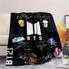 K-POP BTS printing Flannel Blanket Bedroom Sofa Camping Warm blanket Gifts for family and friends-MJ009