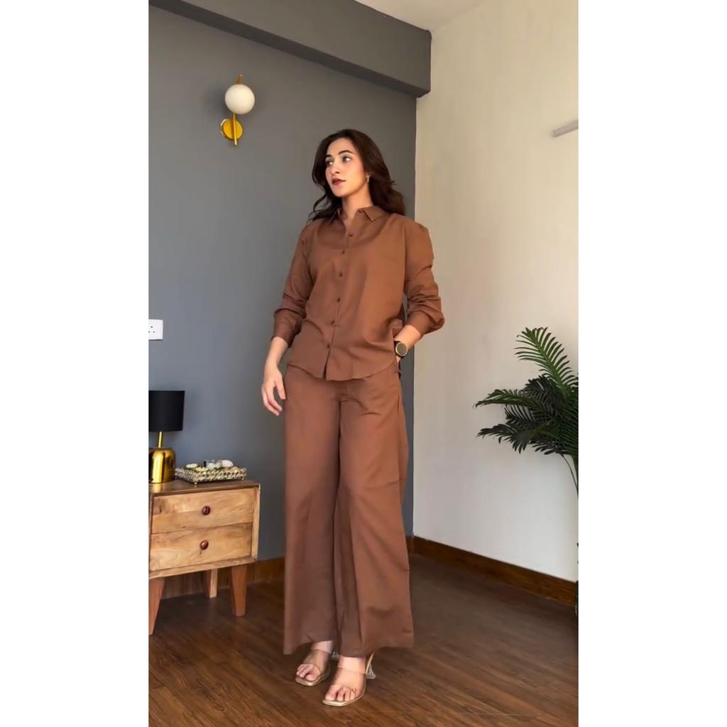 Pure Cotton Summer Wear Shirt with Pant Set Indian Women Designer Top Cord Set