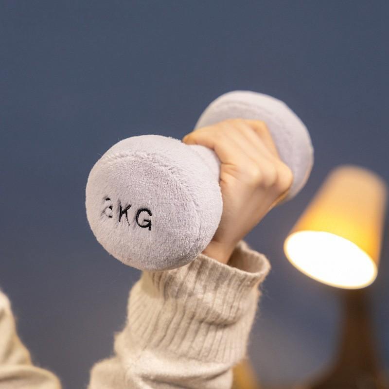 Plush Dumbbell Kettlebell Toys Sports Equipment Stuffed Doll Gift Decoration