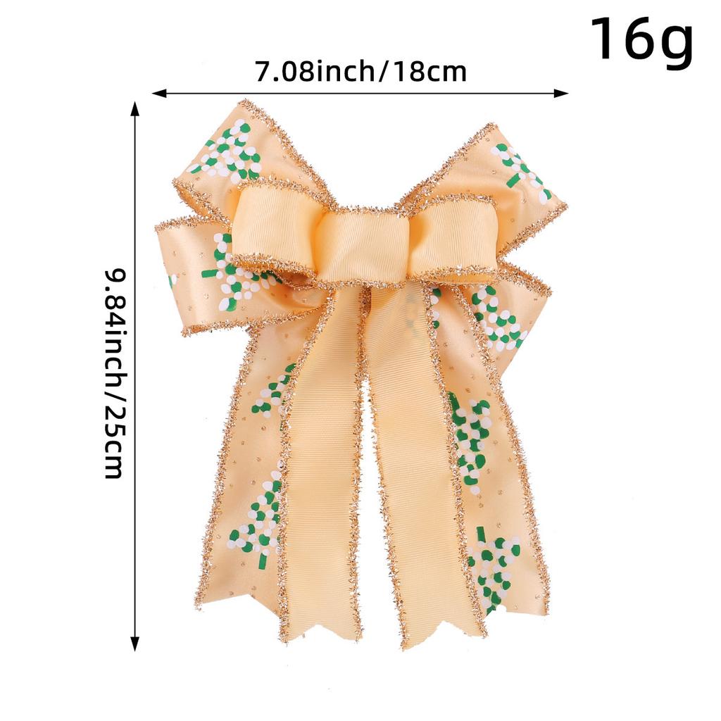 Double Christmas Bow Gift Box Decorations, Window Christmas Tree Wreath Door Pendant Christmas Props