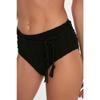 Pantaloni De Bikini Cu Talie Înaltă Cu Curea Ecru Texturată Tbess21ba0167