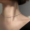 925 Silver 40-75cm Exquisite Sparkling Necklace Fashion Women Couple Wife Anniversary Gift Jewelry Accessories