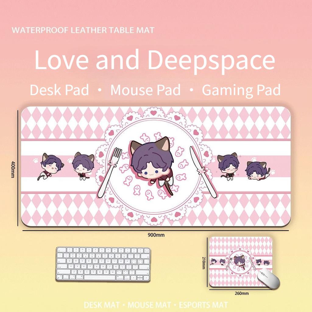 Gra Love and Deepspace Sylus Rafayel Zayne Xavier Caleb Anime Uroczy Kot Podkładka pod Klawiaturę Komputerową/Podkładka pod Mysz Kreskówka Artykuły Biurowe