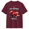 Unisexs Erling Haaland T-Shirts The Norway Walk Reine Baumwolle Oberteile Vintage Kurzarm Rundhals T-Shirts Sommer T-Shirts