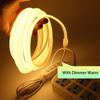 220V Dimmable Switch COB LED Strip With Dimmer Kit 288LEDs/M Waterproof 3000K 4000K 6000K Flexible Neon Light Kitchen Room Decor